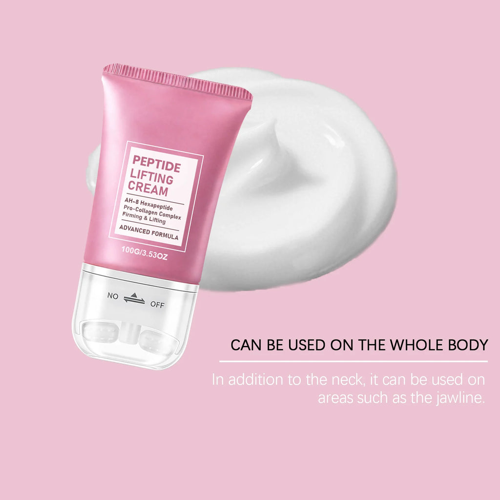 Firming Lifting Neck Cream Roller Design Moisturizing Brighten Fades Fine Lines Reduce Double Chin Boost Elasticity Massage Care Oasis Select