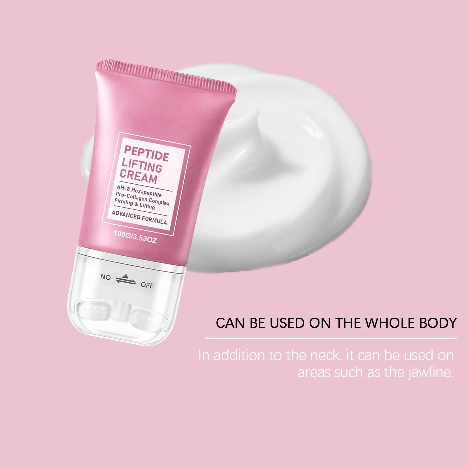 Firming Lifting Neck Cream Roller Design Moisturizing Brighten Fades Fine Lines Reduce Double Chin Boost Elasticity Massage Care Oasis Select