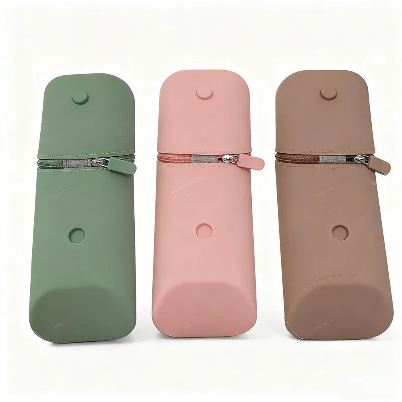 Foldable Silicone Pencil Case Large Capacity Expandable Pen Holder, Portable Desk Stationery Organizer for School Office Home Oasis Select