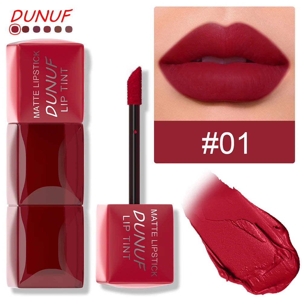 Liquid Velvet Matte Lipstick Long-lasting Waterproof Lip Gloss Lip Glaze Non-Stick Cup Nude Red High Pigment Y2K Christmas Gift Oasis Select 01