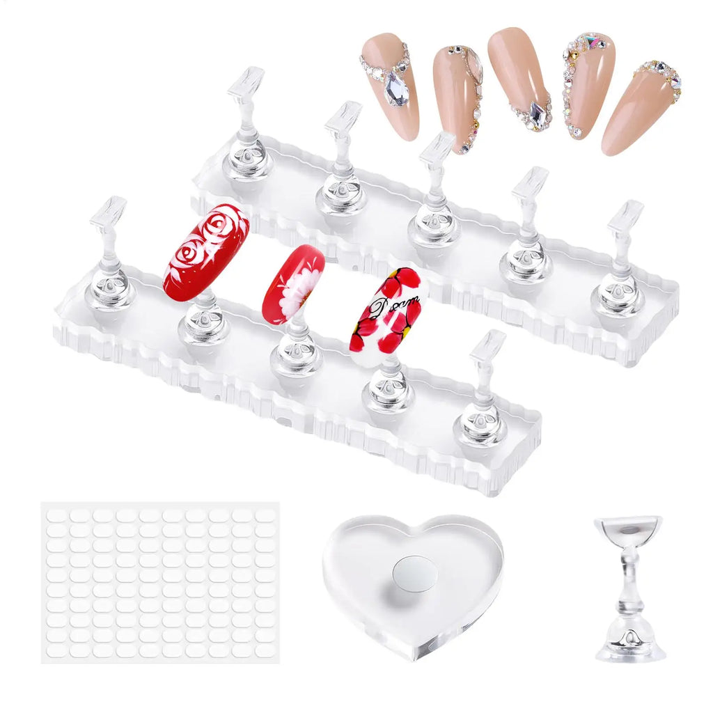 Magnetic Nail Stand Set | Press-On Nail Display & Art Holder Nail Art Stand Oasis Select