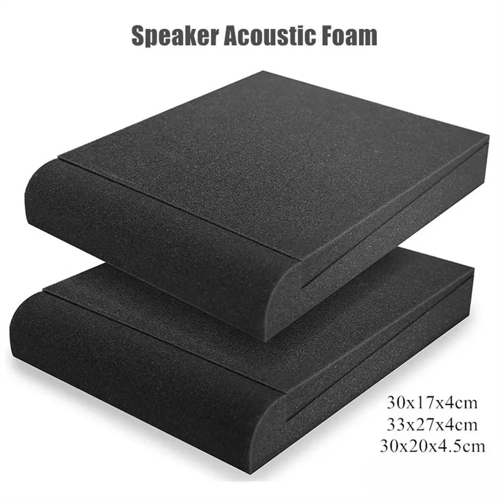 1 Set Studio Monitor Speaker Acoustic Foam Isolator Pads Anti-shock Anti-skid Sponge Desktop Speakers Isolation Panels 33x27x4cm Oasis Select