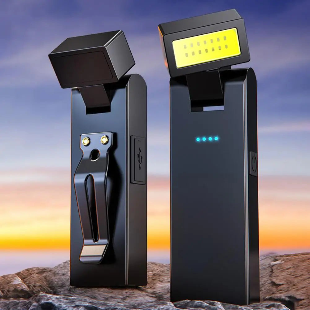 Rechargeable Mini Work Light Magnetic Portable Handheld Flashlight Car LED Emergency Warning Light For Outdoor Camping Repairing Oasis Select