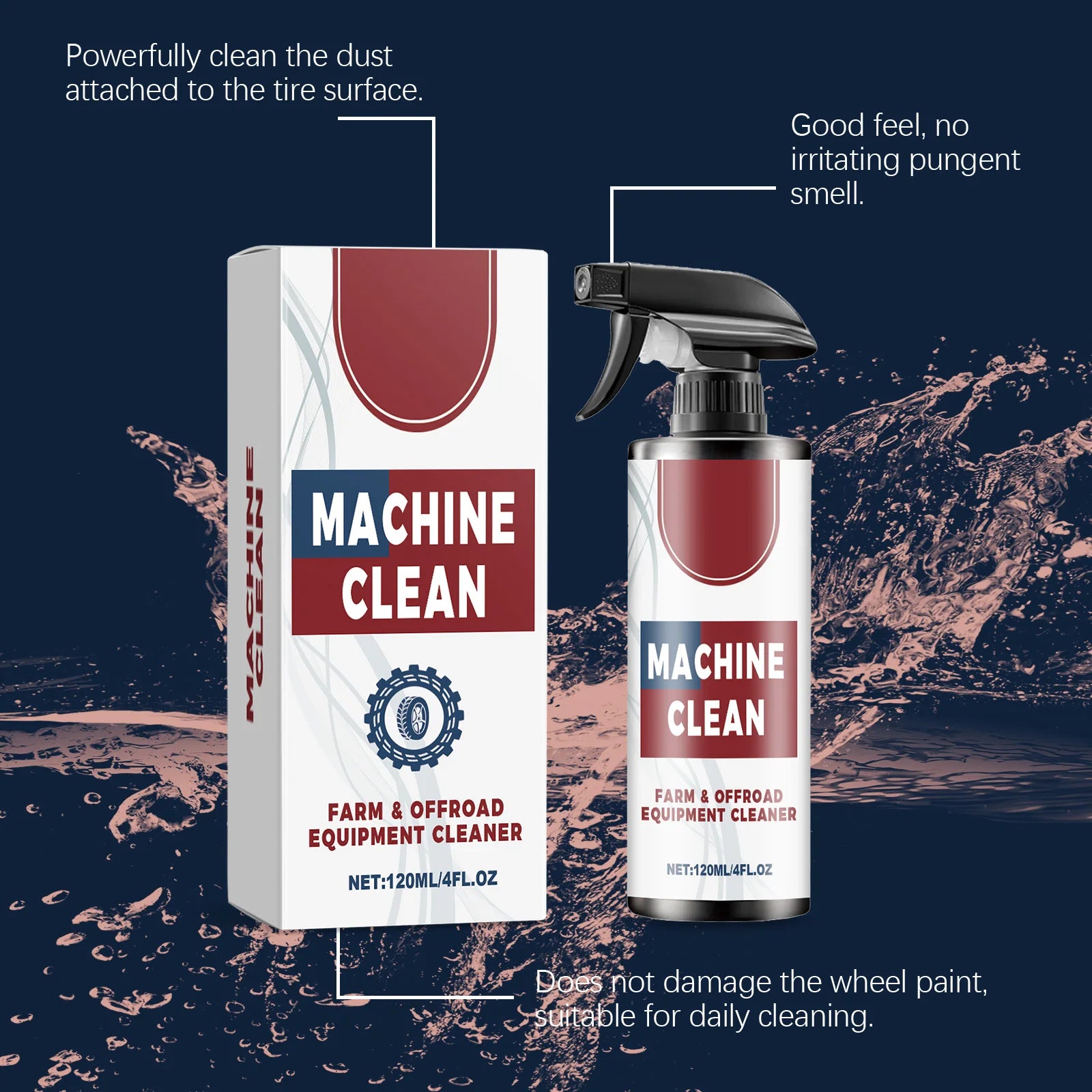 Car Tire & Wheel Cleaner – Brake Dust Remover & Shine 120ml Wheel Cleaner Spray Oasis Select