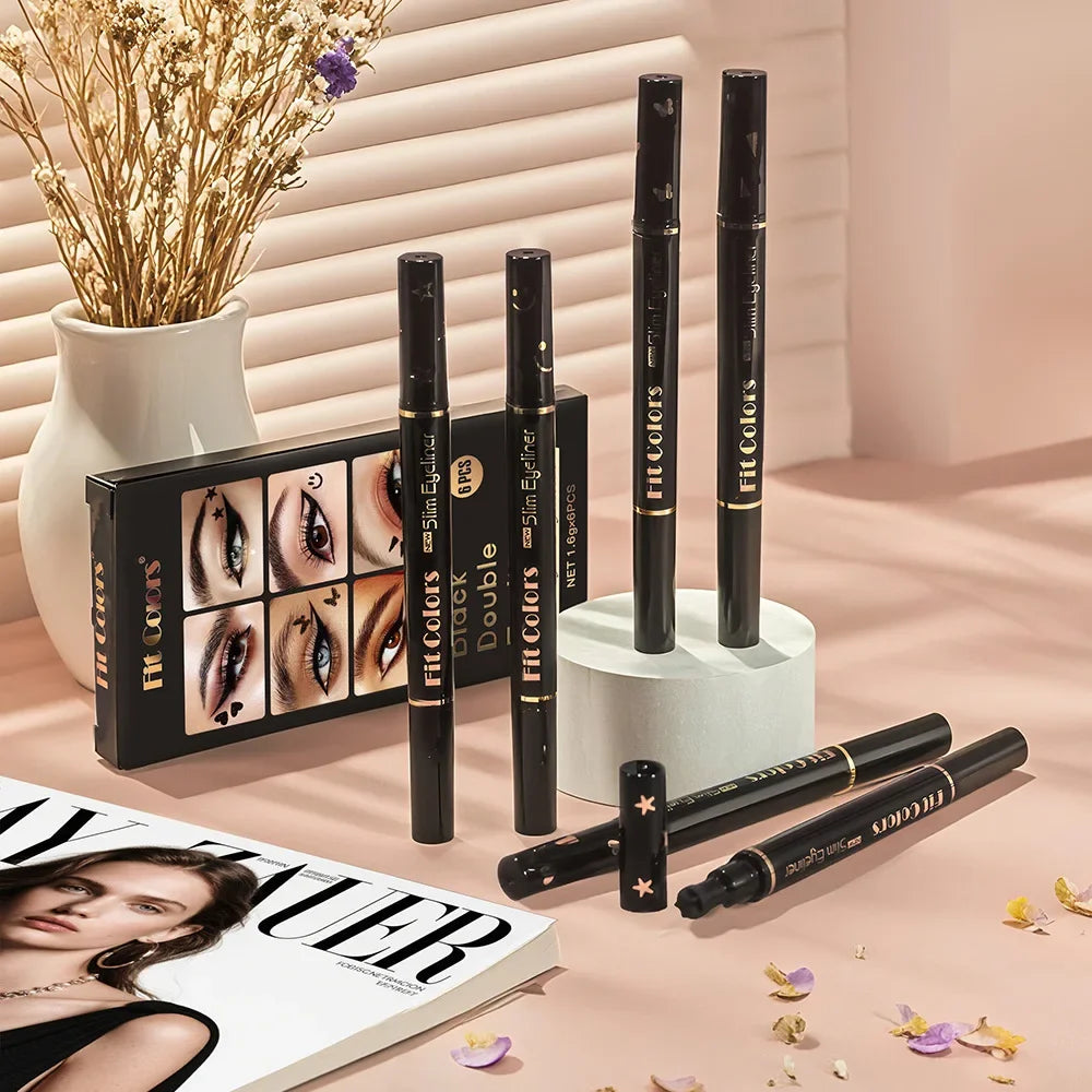 Fit Colors 6-Piece Stamp Liquid Eyeliner Set – Waterproof