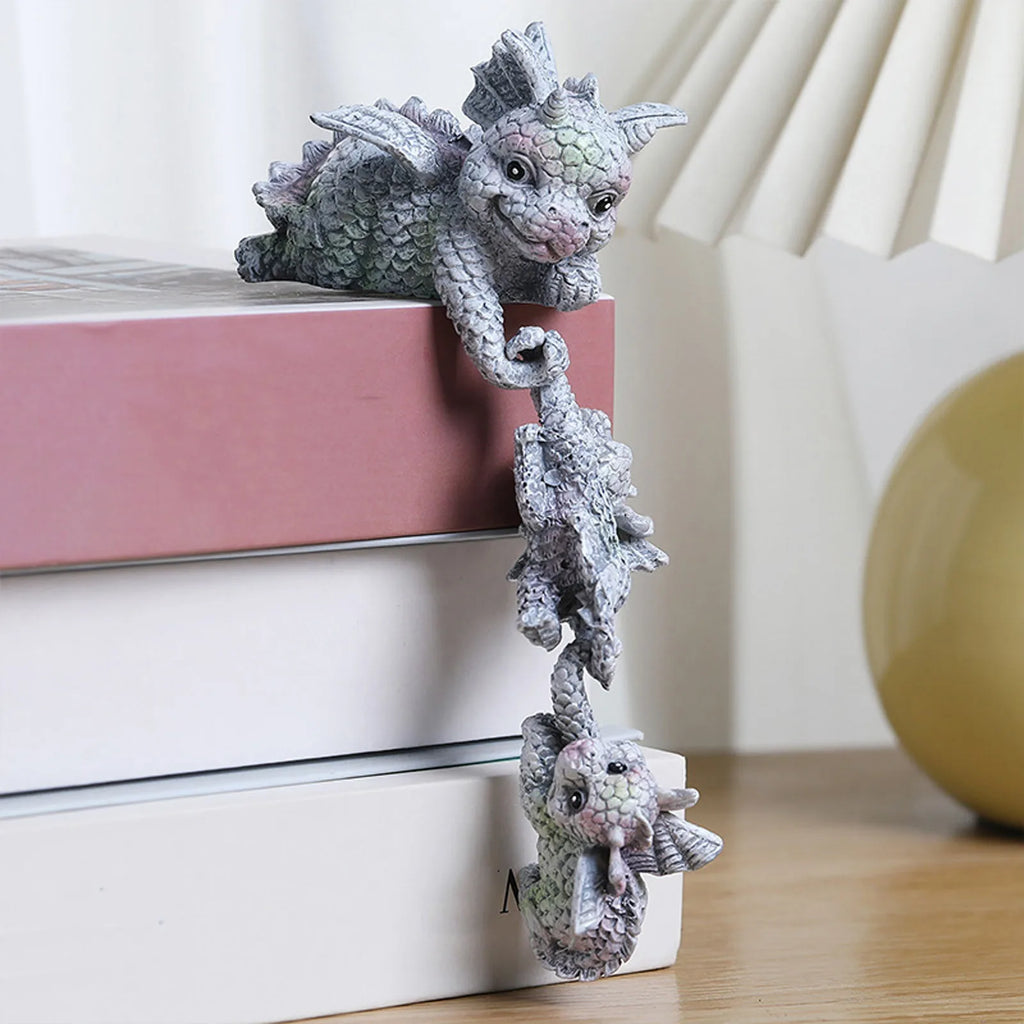 Hanging Mother & Child Climbing Dragon Resin Statue | Home Decor Decorative Figurine Oasis Select