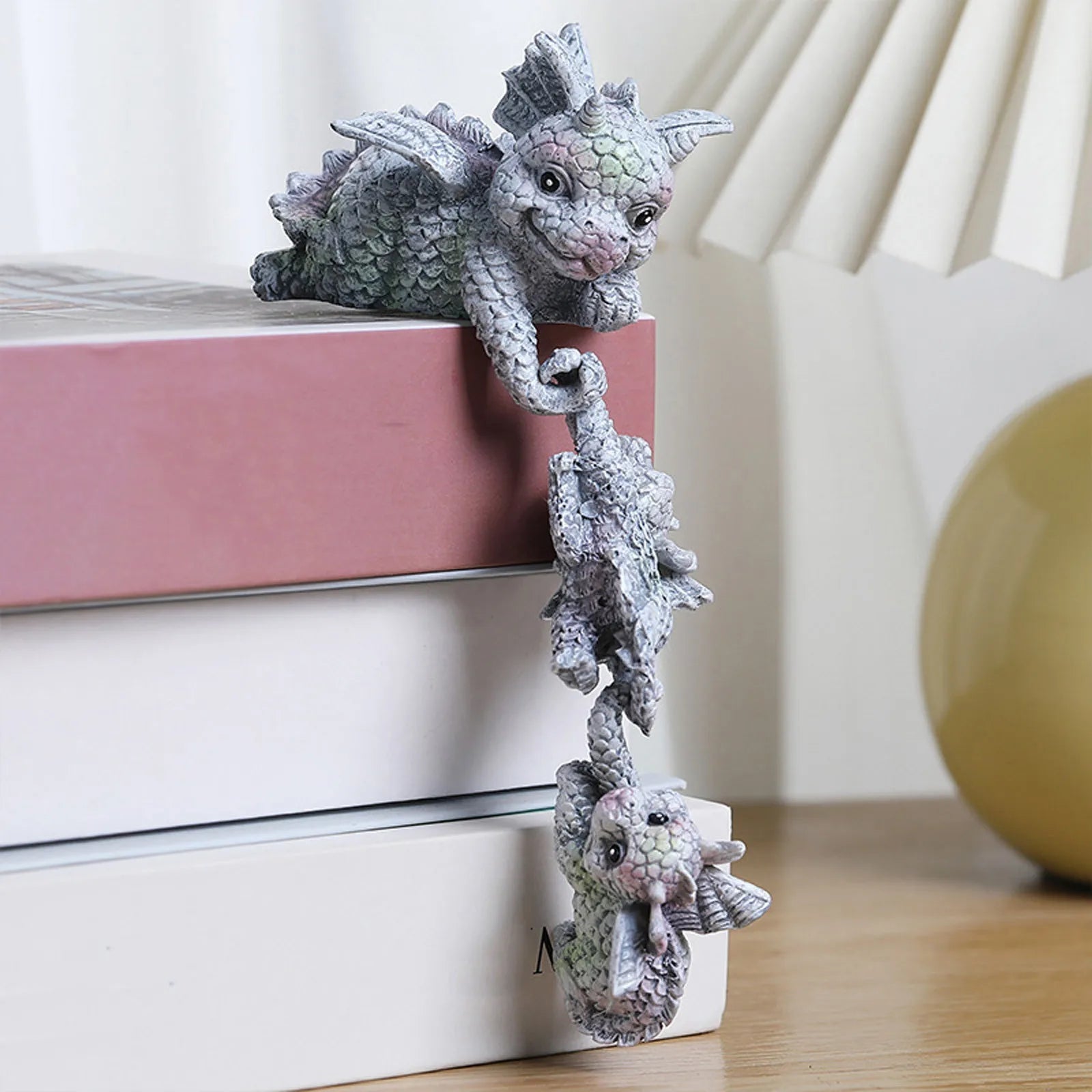 Hanging Mother & Child Climbing Dragon Resin Statue | Home Decor Decorative Figurine Oasis Select
