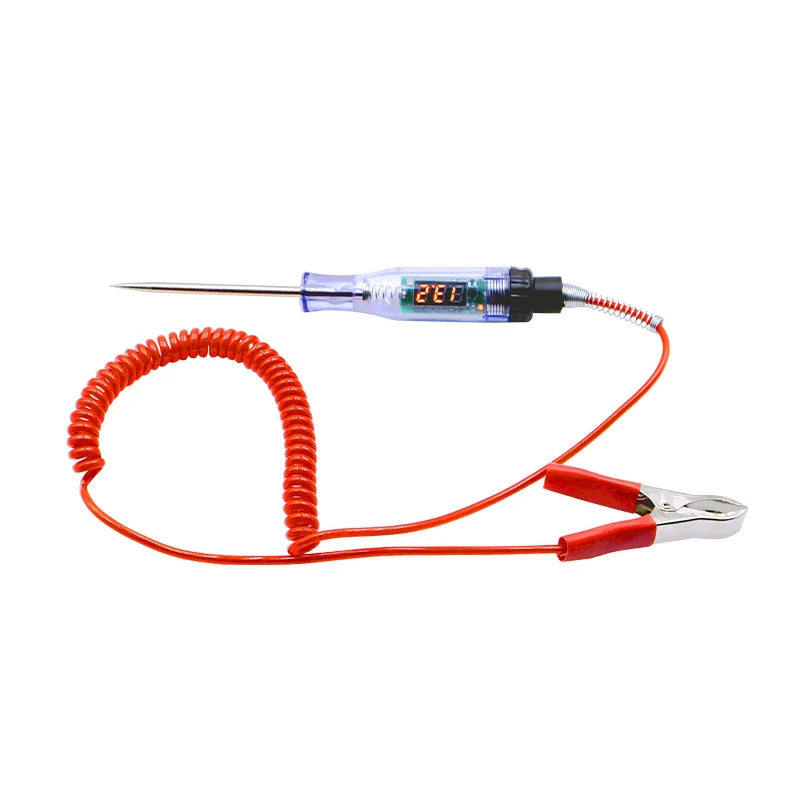 New 5V-120V Car Tester Pen Voltage Circuit Test DC Digital Display Electric Pen Probe Pen Auto Diagnostic Tools 2V 12V 24V 48V Oasis Select