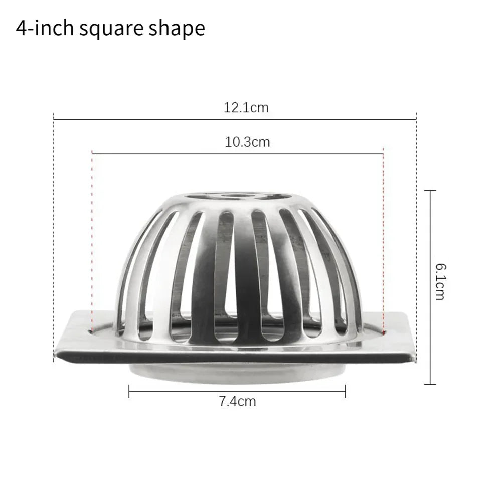 Stainless Steel Gutter Leaf Guard & Downspout Filter 3/4/5 Inch Gutter Leaf Guard Oasis Select Square 4inch
