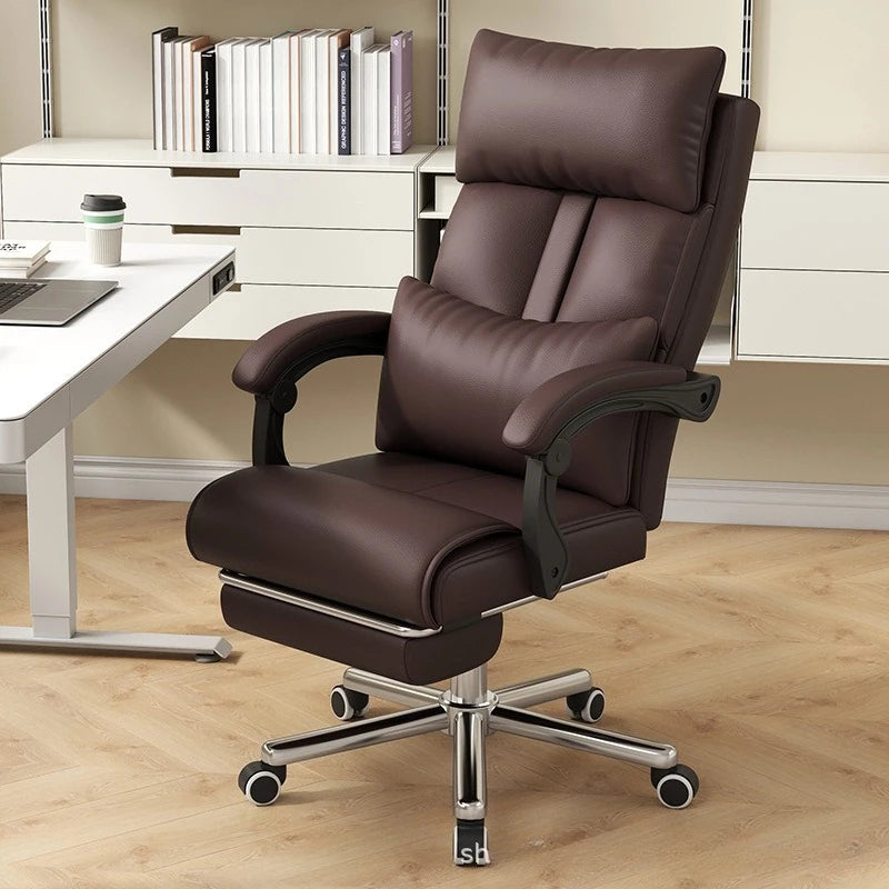 Boss chair office nap ergonomic computer chair home waist comfortable sedentary e-sports sofa chair Oasis Select Brown