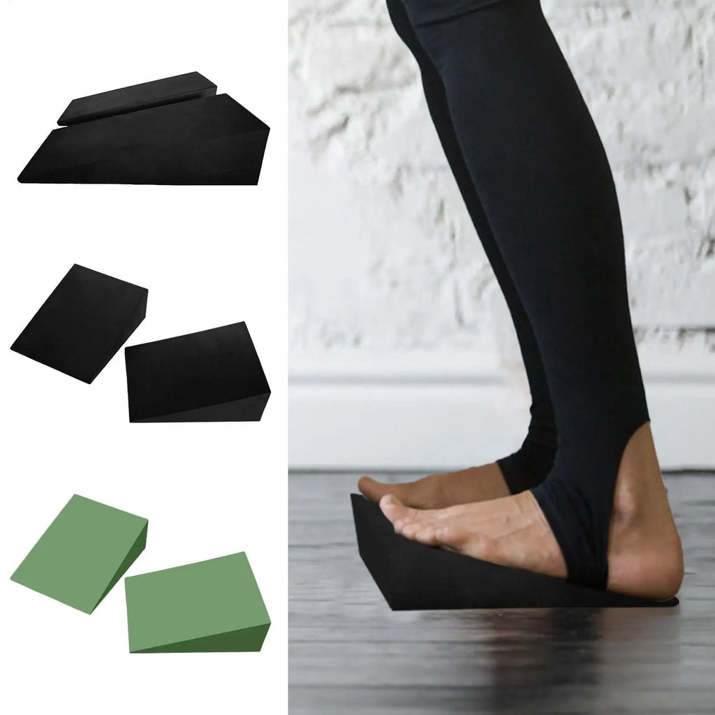 1Pairs Yoga Wedge Blocks EVA Foam Yoga Wedge Stretch Slant Boards Exercise Yoga Block Pilates Wedge Squats Fitness Accessories Oasis Select