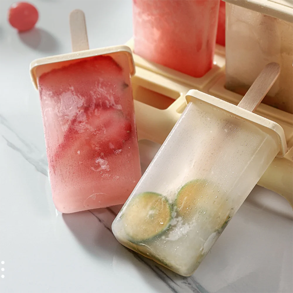 Ice Cream Popsicle Mold DIY Ice Cream Machine Homemade Ice Box with Plastic Stick Ice-lolly Mold Ice Cube Tray Kitchen Gadgets Oasis Select
