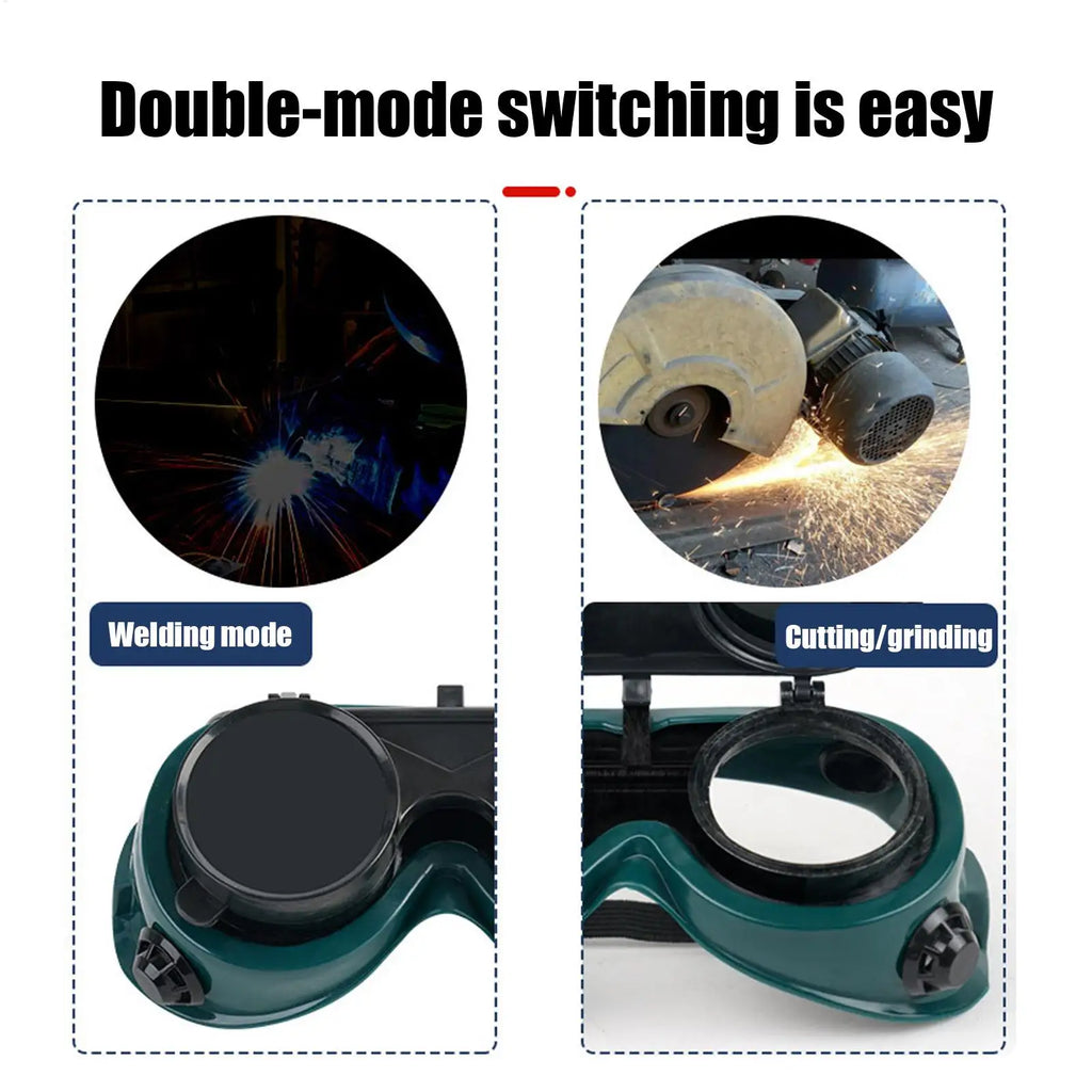 Flip-Up Anti-Glare Welding Goggles – Arc & Grinding Safety