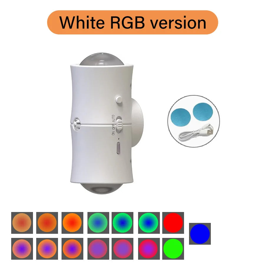 Rechargeable RGB Motion Sensor LED Wall Light – Magnetic Mount Motion Sensor Wall Light Oasis Select RGB White