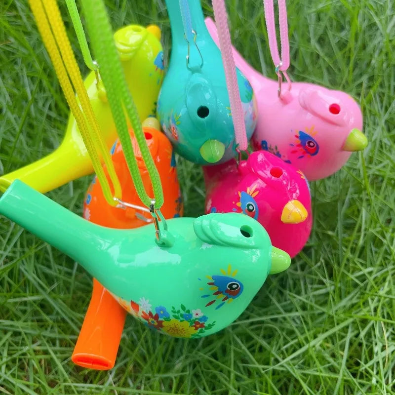 Bird Water Whistle ABS Colorful Bird Water Whistle Pipe Bird Pipe Outdoor Team Sports Whistle Accessories Novelty Gifts Oasis Select