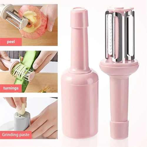 3-in-1 Stainless Steel Vegetable & Fruit Peeler with Grater Vegetable Peeler Oasis Select