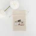 Halloween Ghost Drawstring Candy Bag | Cotton Linen Treat Sack