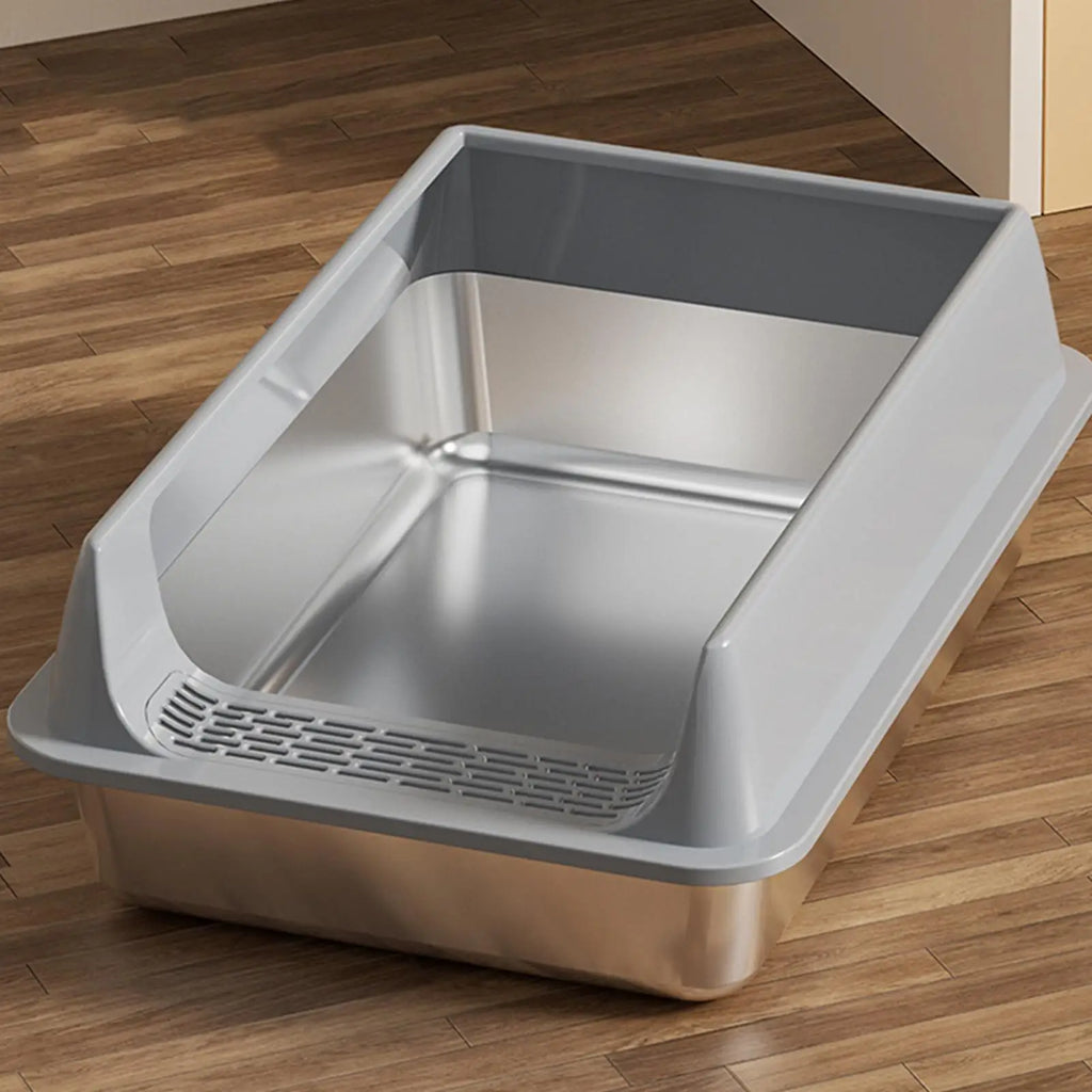 Litter Box for Cats Deepen Pet Litter Box Semi-Enclosed Deepened Cat Toilet with Scoop for Dormitory Apartment Living Room Car Oasis Select Default Title