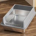 Litter Box for Cats Deepen Pet Litter Box Semi-Enclosed Deepened Cat Toilet with Scoop for Dormitory Apartment Living Room Car Oasis Select Default Title