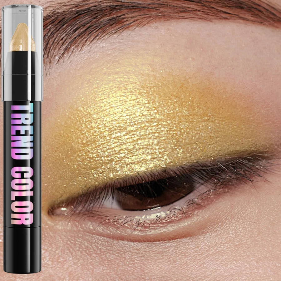 KAFURUX 24-Color Glitter Eyeshadow & Highlighter Pencil Waterproof