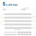 1-6Pcs Aluminum LED Light Bar 50cm 15W T5 Tube 220V Modern Ceiling Light DIY Molding Living Room Dining Hall Decorative Lighting Oasis Select Neutral White 5pcs LED Bar Kit