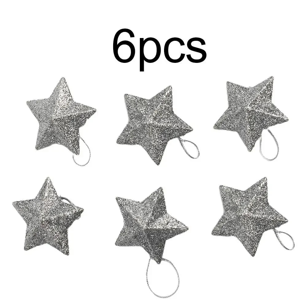 Christmas Tree Hanging Ornaments with Star and Pentagram Pendant Styles for Party Decoration and Seasonal Home Use Oasis Select Silver China Mainland