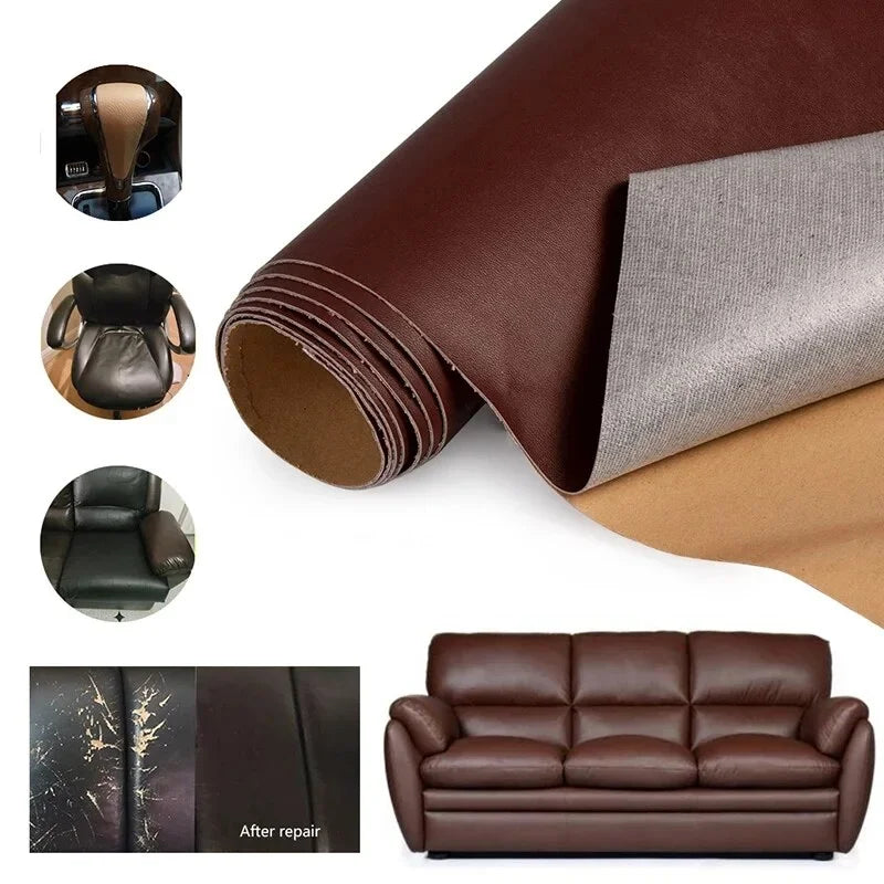 50cm Thickened PU Self-Adhesive Wear-Resistant Lychee Pattern Sofa Cushion Repair Sticker Protective Film Artificial Leather. Oasis Select
