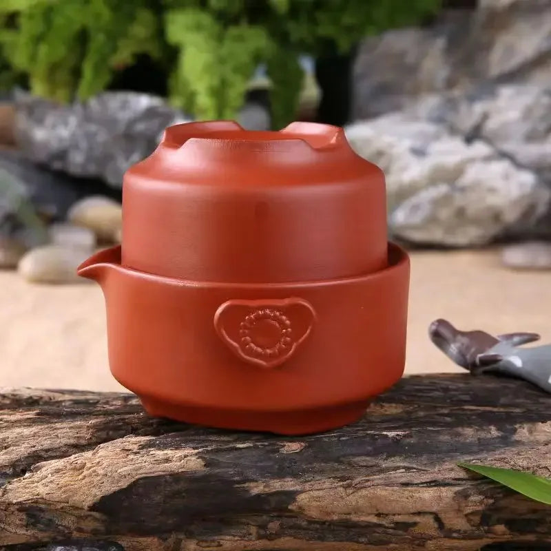 Ceramics Tea Set Include 1 Pot 1 Cup Travel Teapot Elegant Gaiwan Beautiful Easy Teapot Kettle Kung Fu Teaset Oasis Select Red