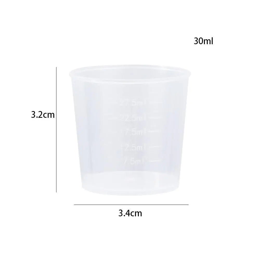30ml Plastic Graduated Measuring Cups for Resin – 20 Pack
