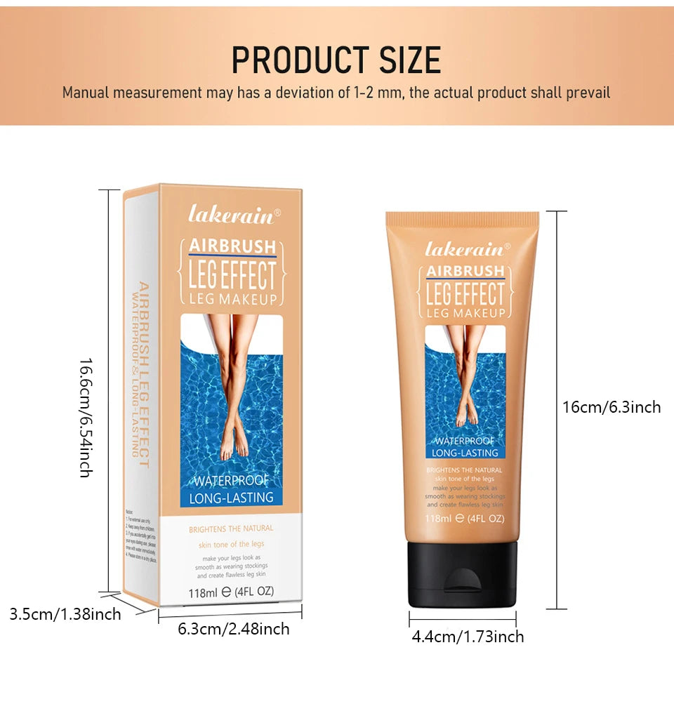 118mlLeg Makeup Concealer Cream, Moisturizing Lightweight Skin Brightener, Even Tone Leg Body Cosmetics Oasis Select