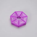 1/2/3Pcs A Week 7 Corners Pill Box Round 7 Boxes For One Week Small Pill Box Mini 7 Days Portable Points Medicine Jewelry Box Oasis Select 1pcs purple