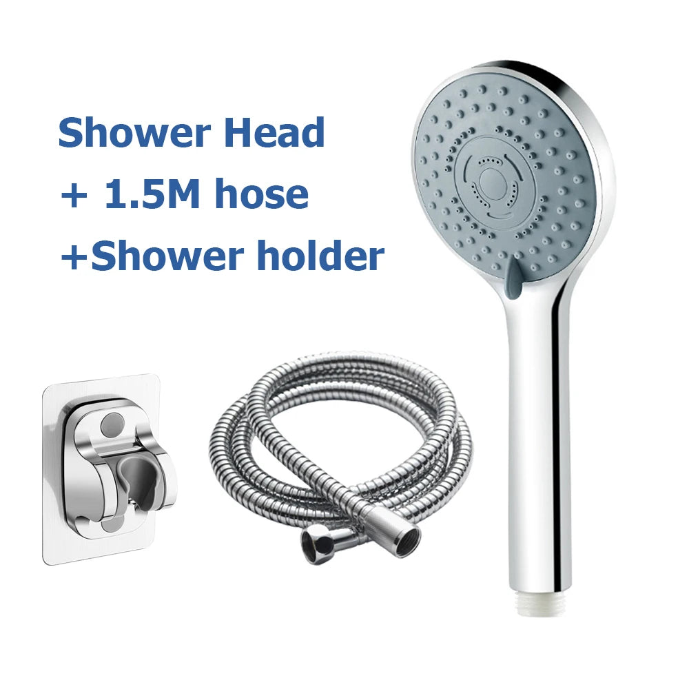 5-Mode Handheld Shower Head Set with Hose & Bracket