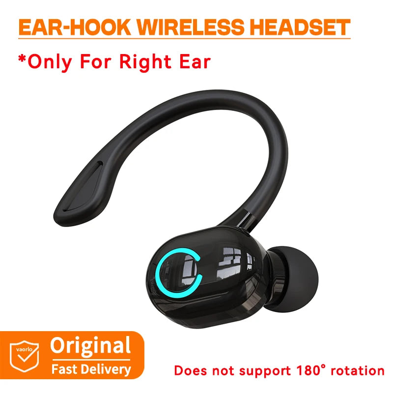 Bluetooth 5.4 Open Wireless Earphone 180° Rotation Adjustable Left Right Ear Universal Headset With Mic For Sport Business Music Oasis Select X8 Black 1PCS