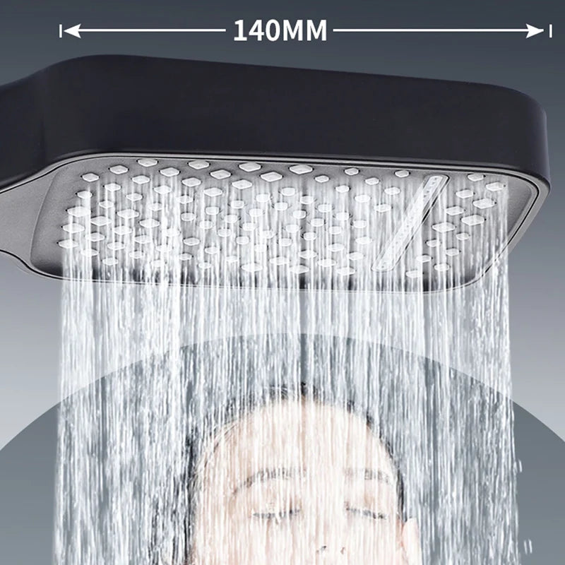 7-Mode Large Panel Shower Head | High Pressure Water Saving