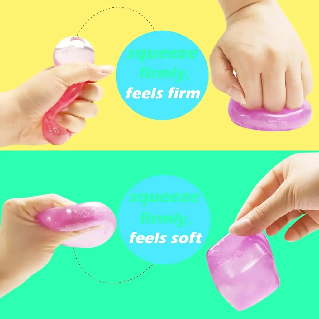 Slow Rise Squishy Tabas Fidget Toys Anti-stress Toys Gel Ice Cube Square with Decompression Vents Sensory for Adults and Kids Oasis Select