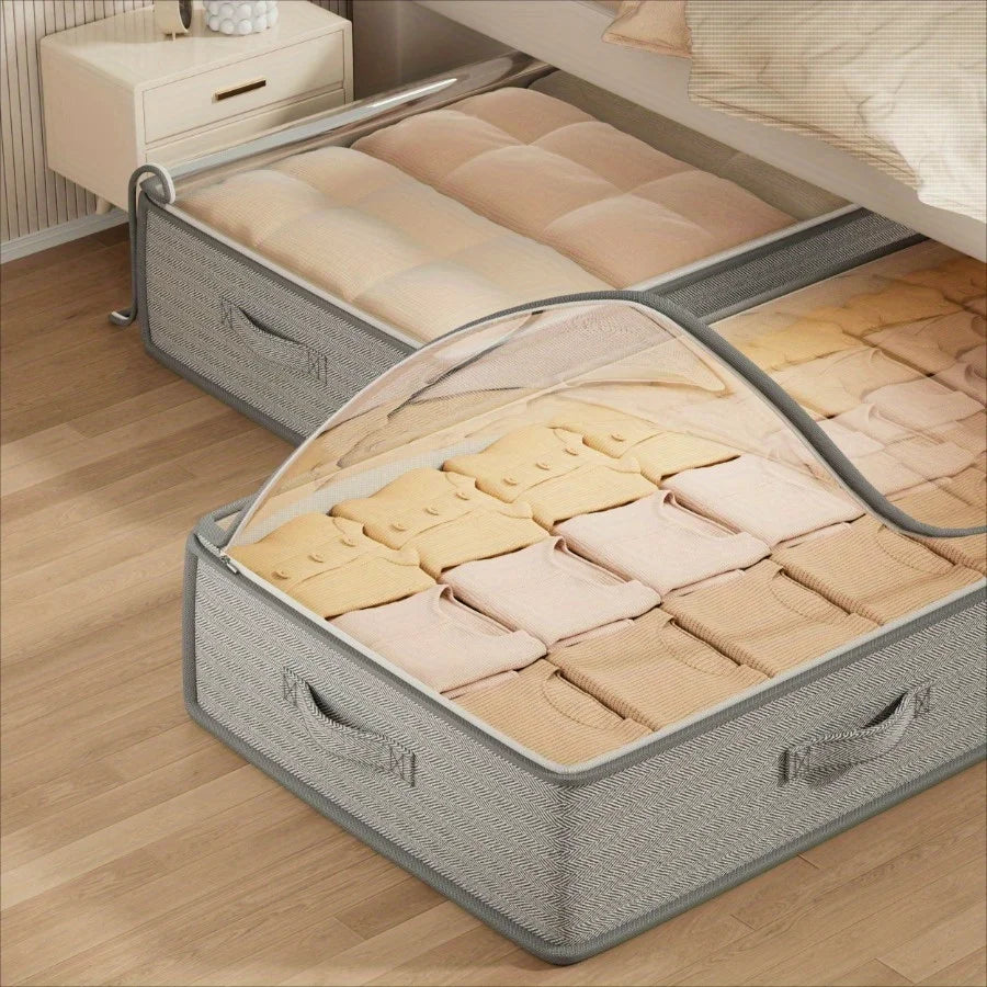 Under Bed Storage Containers Rectangle Multipurpose Organizer Bins, Foldable Sweater and Linen Storage Bags Under-Bed Storage Oasis Select
