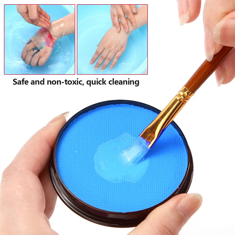 Water-Activated Face Body Painting Palette,Monochromatic 30g Halloween Festive Washable Face and Body Paint set Makeup Cosmetic Oasis Select