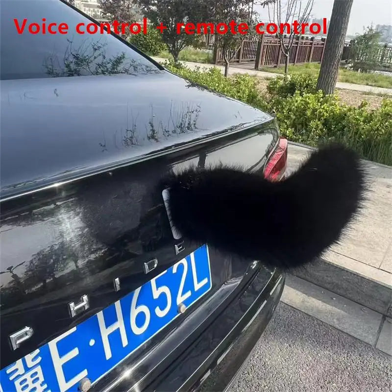 Fluffy Remote Control Electric Bicycle Tail Realistic Versatile Car Wagging Moving Tail Self-adhesive Rechargeable Oasis Select BK1
