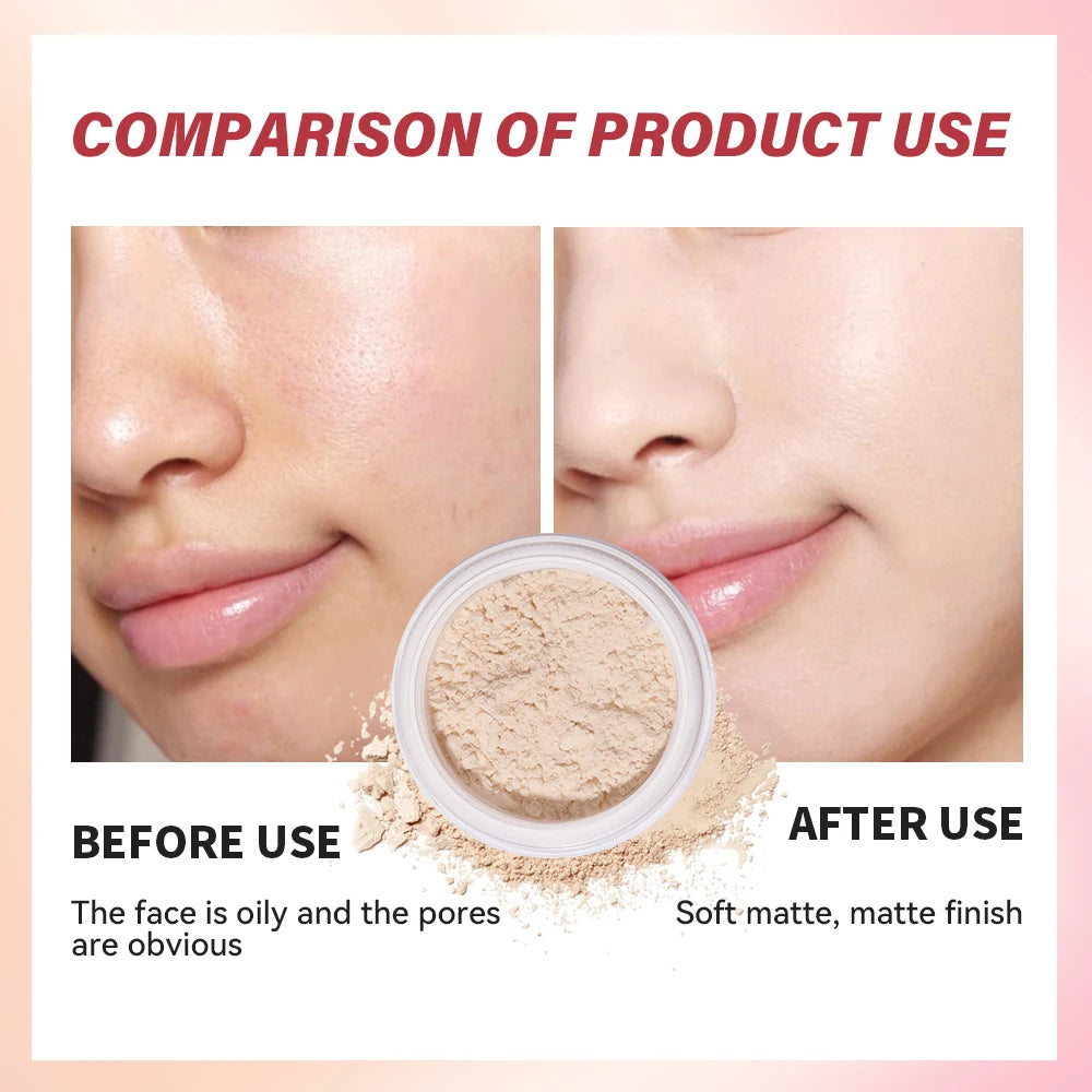 Loose Setting Powder Matte Soft Transparent Long Lasting Oil Control Makeup Pore Minimizing Setting Powder Lightweight Cosmetics Oasis Select