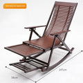 Foldable free chair patio stool rocking recliner folding summer lunch break bench balcony lazy leisure bench Oasis Select Chocolate