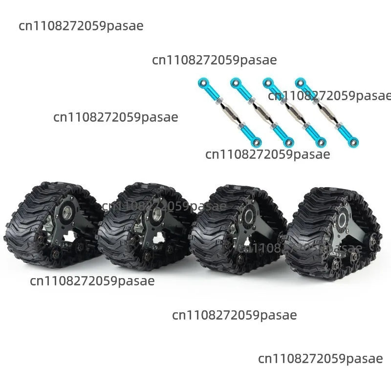 4-Piece Metal Track Wheel Set for RC Crawler | DIY Upgrade