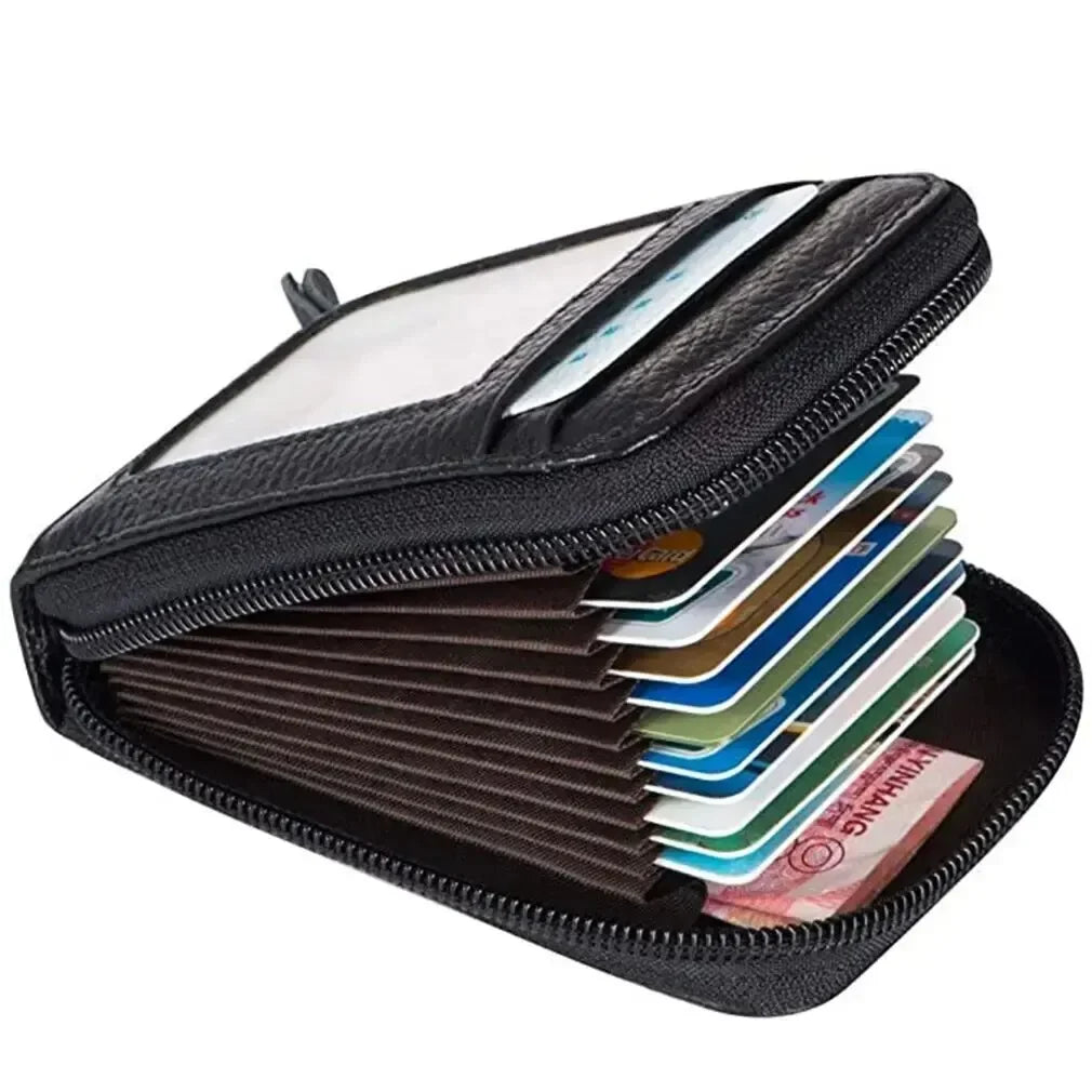 1pc Organ Card Bag Korean Edition Portable Women's Short Bank Card Cover Business Card Clip Zipper Vertical Handheld Bag Oasis Select