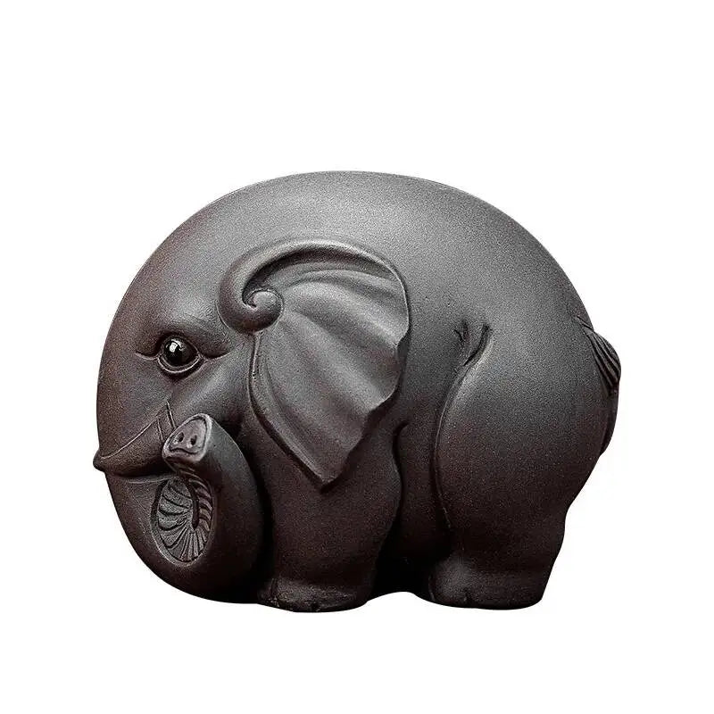 Tea Pet Purple Clay Wealth-attracting Ornament Elephant Tea Play Tea Table Auspicious Elephant Ornament Oasis Select