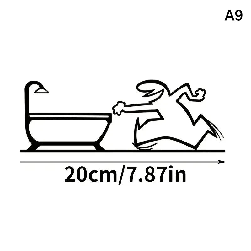 La Linea-Minimalist Line Art Wall Sticker, Waterproof Decal, Home and Car Decoration, Suitable for Walls Doors Glass and Cars Oasis Select A9