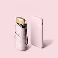 Fashion Ultraviolet Protection Parasol Small Pocket Folding Rain Umbrella Wind Resistant Mini Sun Umbrella Outdoor Oasis Select Light Pink 8K Aluminum