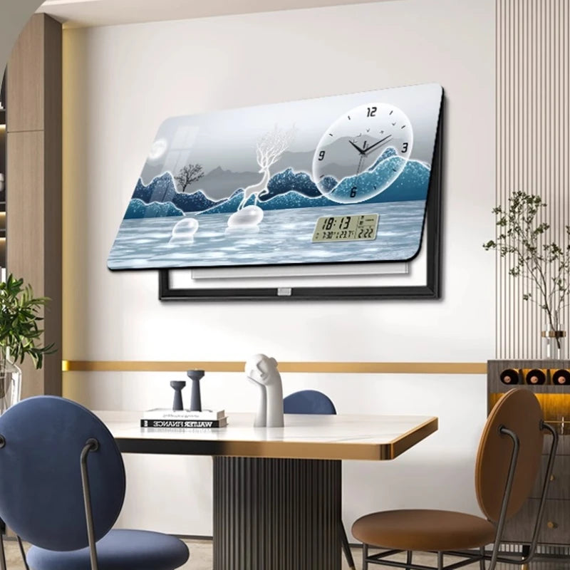 Perpetual Calendar Large Size Electric Meter Box Decorative Picture Wall Clock Distribution Box Block Decorative Wall Clock Oasis Select