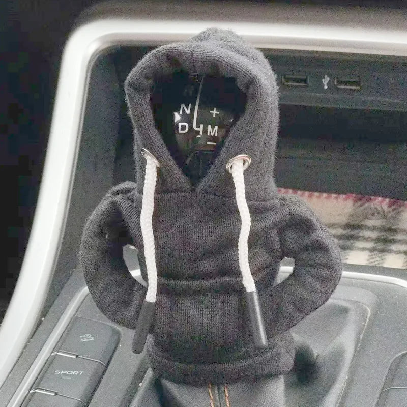 Mini Hoodie Gear Shift Cover – Universal Car Interior Decor