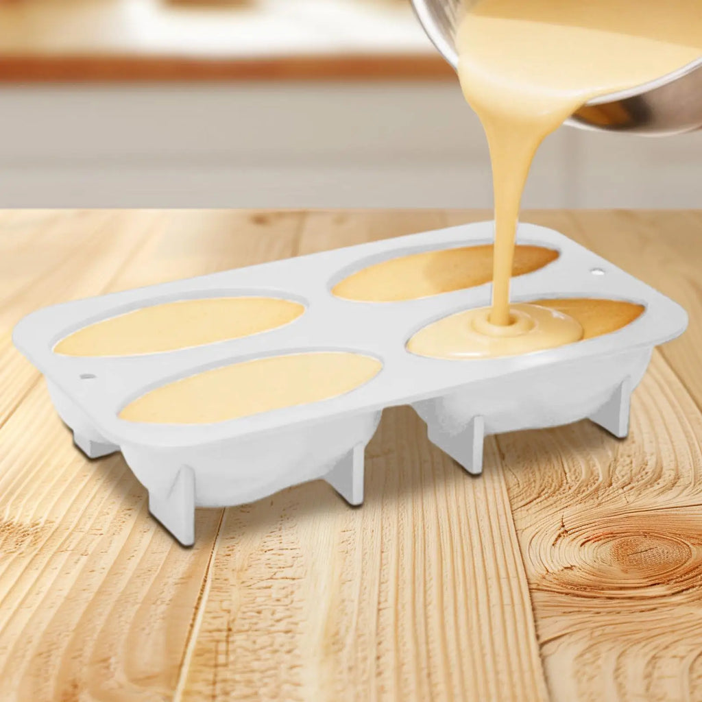 4-Cavity Easy Release Heat-Resistant Food-Grade Silicone Baking Molds Silicone Cake Molds for Chocolate Candy Dessert Home Oasis Select