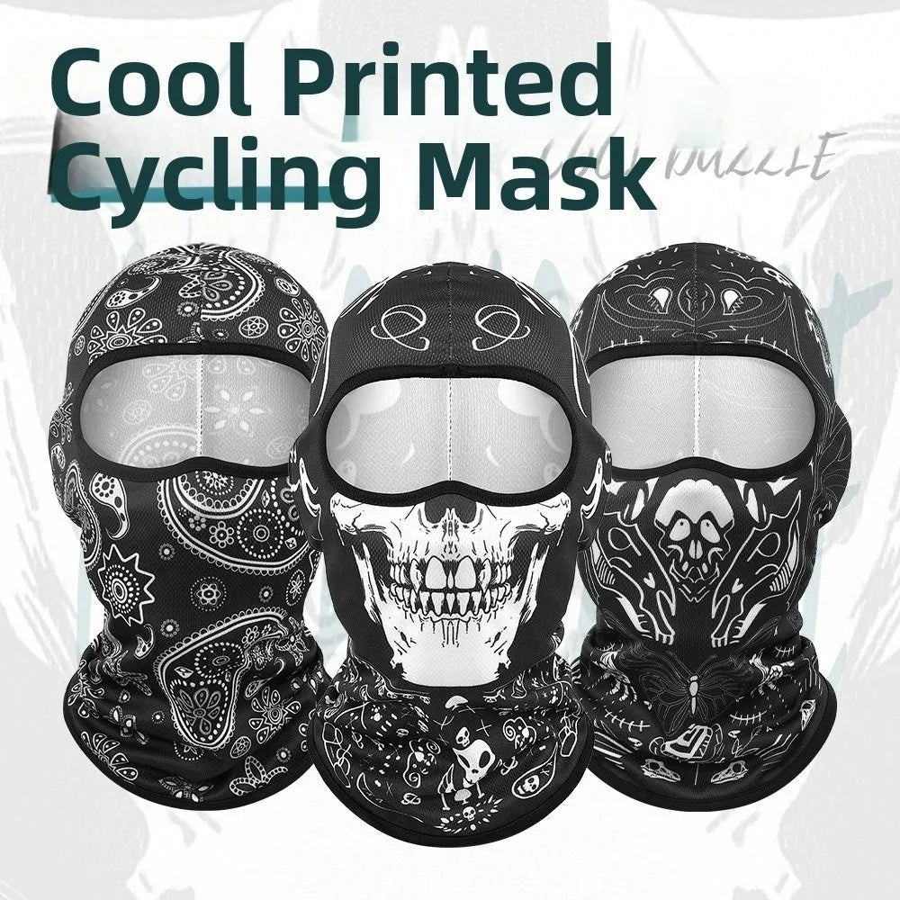 Fashion Ice Silk Cool Balaclava Breathable Sun Protection Motorcycle Cycling Mask Quick Dry Face Cover Headwear Summer Oasis Select