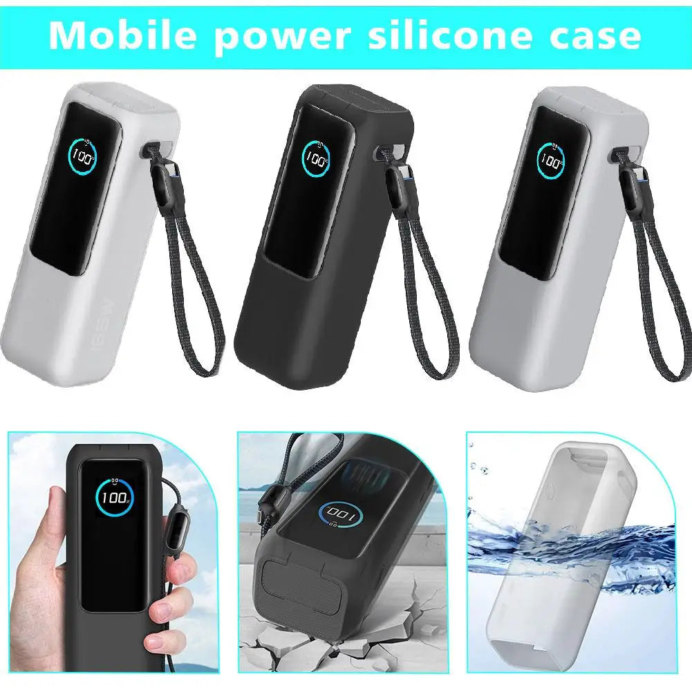 For Anker Zolo 165W Mobile Power Silicone Case Portable Power Bank Protective Cover Portable Travel Case With Carrying Strap Oasis Select